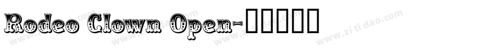 Rodeo Clown Open字体转换